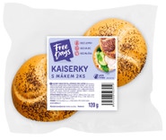 FreeDays Kaiserky s mákem, bez lepku, 2 ks