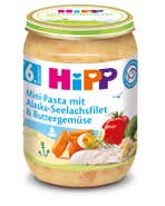 HiPP Mini těstoviny s aljašskou treskou v máslové zelenině