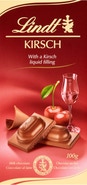 Lindt Mléčná čokoláda Lindt s třešňovou náplní