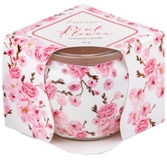 Emocio Pink Flower vonná svíčka, sklo dekor (70 x 62 mm)