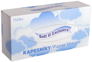 Soft & Exclusive Kapesníky papírové, 2vrstvé, 3x 150 ks