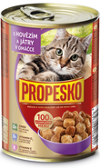 Propesko Konzerva pro kočky hovězí s játry 