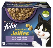 Felix Sensations Jellies kapsičky pro kočky jehněčí, makrela, sleď, krůta v želé 12x85g
