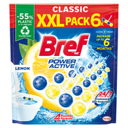 Bref Power Active Lemon tuhý WC blok (6x 50 g)