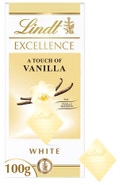 Lindt Excellence Extra bílá čokoláda s vanilkovou příchutí