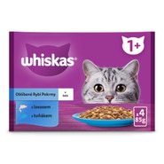Whiskas Kapsička Oblíbené Rybí Pokrmy v želé pro dospělé kočky 4x85g