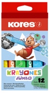 Kores Voskové pastelky trojhranné Jumbo - 12 barev