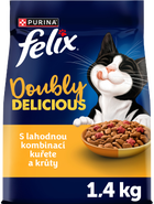 Felix Doubly Delicious granule pro kočky kuře, krůta