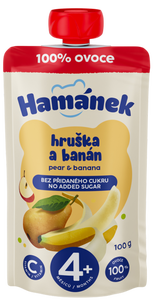 Hamánek hruška s banánem 100% ovoce 100g