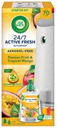 Air Wick Active Fresh automatický difuzér a náplň na vodní bázi  – Maracuja a tropické mango
