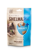 Shelma Snack GF kočka Immunity,polštářky,maso,borůvk