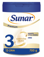 Sunar Premium 3 HMO, mléčná výživa pro malé děti  od uk. 12. měsíce