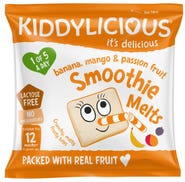 Kiddylicious Ovocné polštářky z banánu, manga a marakuji