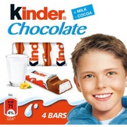 Kinder Chocolate Tyčinky z mléčné čokolády s mléčnou náplní