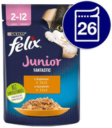 Felix Purina Junior s kuřetem v želé 26x85g
