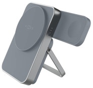 FIXED Powerbanka se stojánkem MagZen 5 Stand s integrovanou Apple Watch nabíječkou a podporou MagSafe, 5 000 mAh, šedá