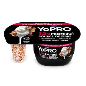 YoPRO Mix&Crunch jogurt s granolou malina-datle