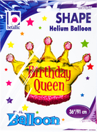 Grabo Balloons Balónek fóliový - Birthday Queen 91cm