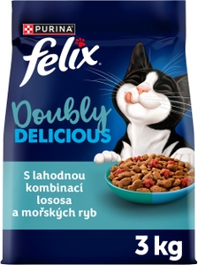 Felix Doubly Delicious granule pro kočky losos,mořské ryby