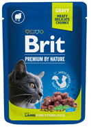 Brit Premium by Nature Kapsička s jehněčími kousky v omáčce pro sterilizované kočky