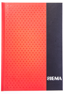 Sigma Záznamní kniha A5, linkovaná, červená, 80 listů