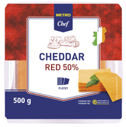 Metro Chef Red Cheddar 50 %, plátky