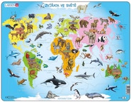 Dino Toys Zvířata ve světě edu puzzle, 28 dílků