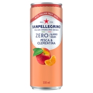 San Pellegrino Zero Peach & Clementine broskev & mandarinka plech