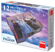 Dino Toys Frozen II, 12 dřevěných kostek