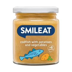 Smileat BIO příkrm divoká treska s brambory, zeleninou a extra panenským olivovým olejem