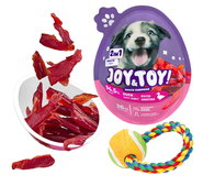 JOY&TOY Vajíčko pro psy s překvapením Soft Jerky - kachní masíčko