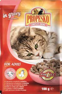 Propesko Kapsička s jehněčím a kuřecím kompletní krmivo pro dospělé kočky