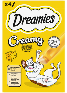 Dreamies Creamy se sýrem pro kočky 4x10g