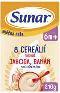 Sunar mléčná kaše s 8 cereáliemi jahoda, banán