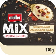 Müller MIX jogurt s vanilkovou příchutí + karamelizované mandle