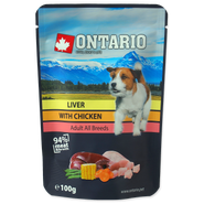 Ontario Kapsička játra s kuřecím ve vývaru pro psy   