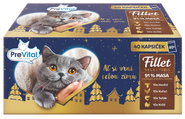 PreVital Kapsičky pro kočky maso, tuňák omáčka, želé 40x85g 