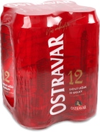 Ostravar 12° Pivo světlý ležák, plech 4x500ml