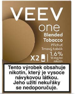 VEEV ONE Blended Tobacco 2 náplně do e-cigarety 1,6%