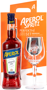 Aperol (11%) + sklenice (dárkové balení)