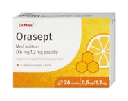 Dr.Max Orasept Med a citron 0,6 mg/1,2 mg 24 pastilek