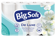 Big Soft Deluxe kuchyňské utěrky 3-vrstvé, 4 role