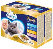 PreVital Dušené filetky 4 příchutě v želé 12x85g