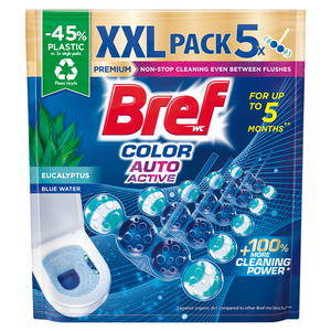 Bref Color Auto Active Eucalyptus tuhý WC blok (5x 50 g)