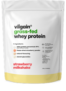 Vilgain Grass-Fed Whey Protein jahodový milkshake