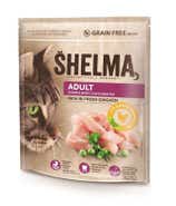 Shelma Adult Bezobilné granule s čerstvým kuřecím pro dospělé kočky