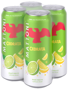 Mattoni Cedrata Jemně perlivá s příchutí citrusů 4x500ml, plech