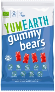 YumEarth BIO Ovocní želé medvídci s příchutí granátového jablka