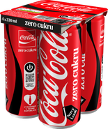 Coca-Cola zero multipack, plech 4x330ml
