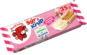 Veselá Kráva Sýr a Křup s šunkovou příchutí 35g snack